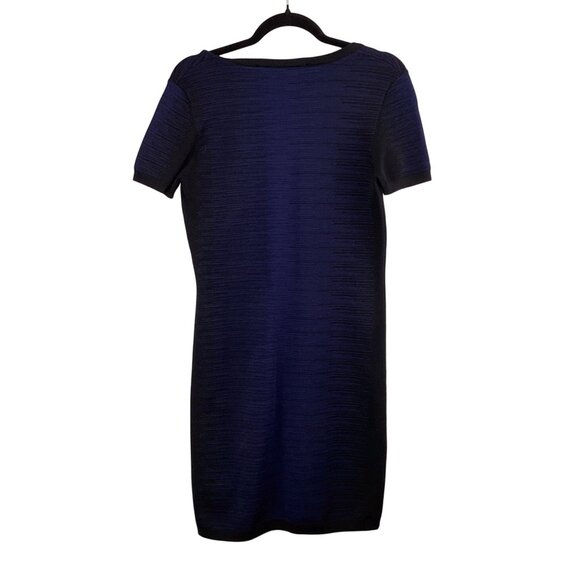French Connection Dress Size 12 Bodycon‎ Navy & Black Dani Degrade Short Sleeve - Picture 6 of 10